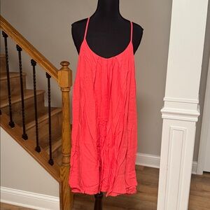 Jack Vibrant Coral Sleeveless Dress Women’s Size Medium